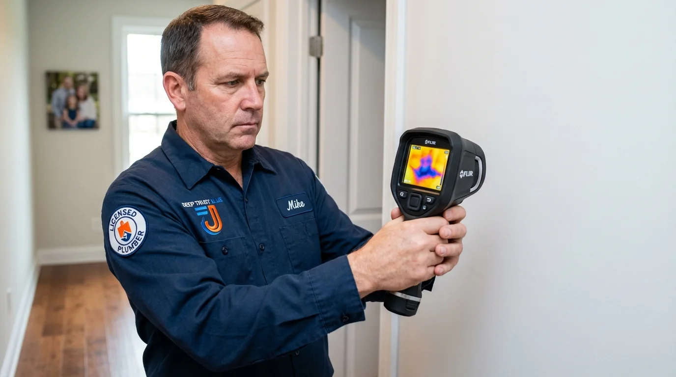 Thermal imaging leak detection by Johns Plumbing LLC in Thomaston